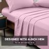 FreshCulture Twin XL Flat Sheets Only 2 Pack - Hotel Quality Flat Bed Sheets - Brushed Microfiber - Ultra Soft & Breathable - Wrinkle-Free - Easy Care - Flat Sheets Only Twin XL Size (Dusty Pink) view 2