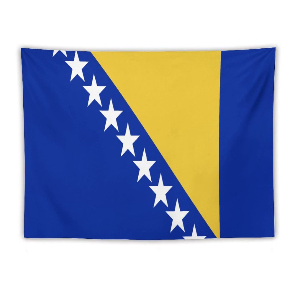 Calculay Bosnia and Herzegovina Flag Tapestry-Wall Hanging Home Wall Art Tapestry for Living Room/Bedroom/Dormitory Background Poster 60"x80"