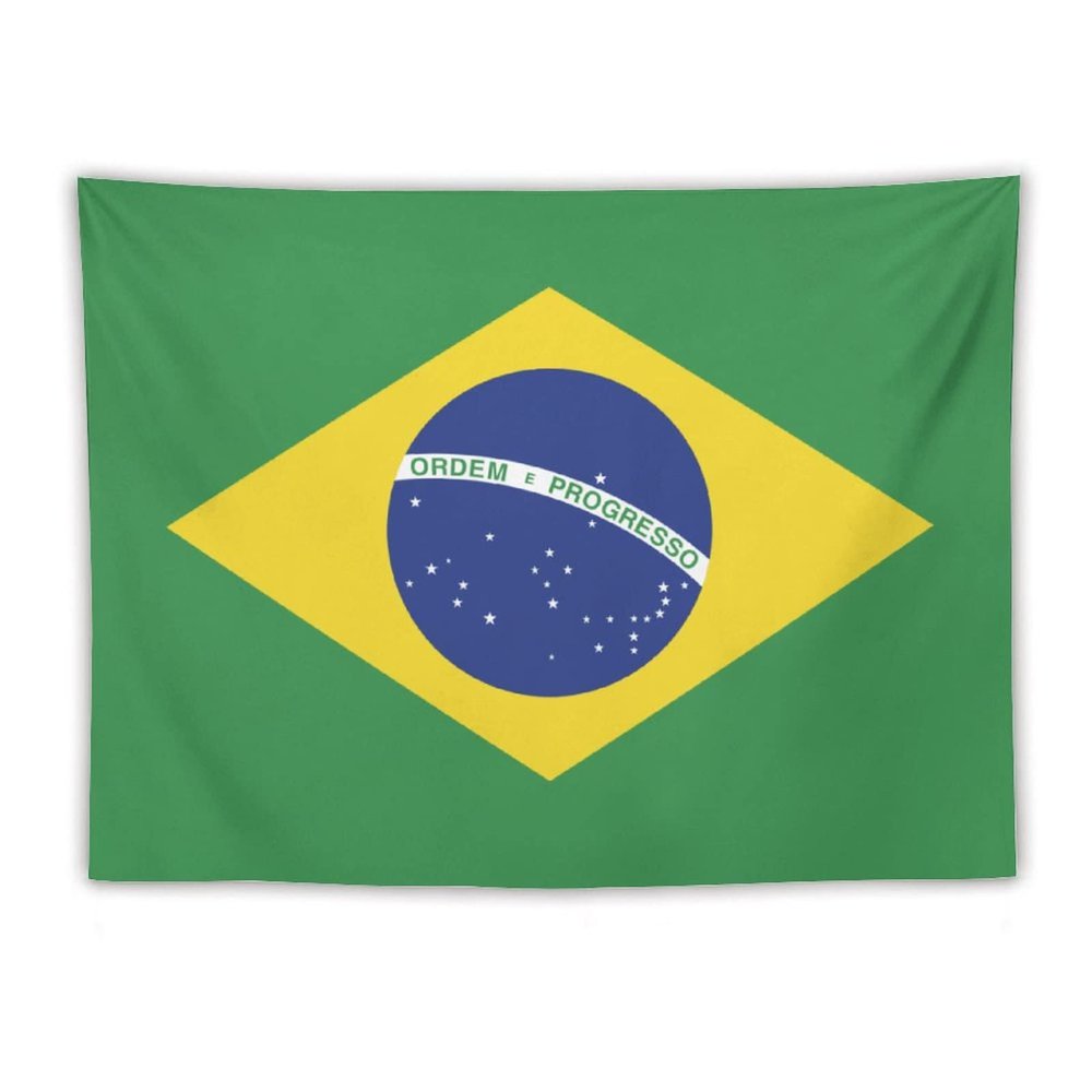 Calculay Brazil Flag Tapestry-Wall Hanging Home Wall Art Tapestry for Living Room/Bedroom/Dormitory Background Poster 60"x80"