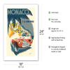1952 Monaco Grand Prix - Race Cars - Vintage Car Racing Poster by B. Minne c.1952 - Fine Art Matte Paper Print (Unframed) 18x24in view 2