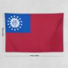 Calculay Myanmar Flag Tapestry-Wall Hanging Home Wall Art Tapestry for Living Room/Bedroom/Dormitory Background Poster 40"x60" view 2