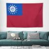 Calculay Myanmar Flag Tapestry-Wall Hanging Home Wall Art Tapestry for Living Room/Bedroom/Dormitory Background Poster 40"x60" view 3