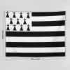 Calculay Brittany Flag Tapestry-Wall Hanging Home Wall Art Tapestry for Living Room/Bedroom/Dormitory Background Poster 60"x80" view 2