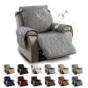 YUEANG 100% Waterproof Recliner Chair Cover, Recliner Chair Covers for Reclining Chair, Non-Slip Fabric Recliner Couch Cover for Living Room, for Pets Kids Protector, Washable (Light Gray, 23.6") view 1