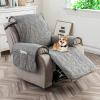 YUEANG 100% Waterproof Recliner Chair Cover, Recliner Chair Covers for Reclining Chair, Non-Slip Fabric Recliner Couch Cover for Living Room, for Pets Kids Protector, Washable (Light Gray, 23.6") view 2