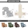 YUEANG 100% Waterproof Recliner Chair Cover, Recliner Chair Covers for Reclining Chair, Non-Slip Fabric Recliner Couch Cover for Living Room, for Pets Kids Protector, Washable (Light Gray, 23.6") view 3