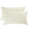 Anickal Set of 2 Lumbar Ivory Pillow Covers 12x20 Inch Rustic Linen Oblong Decorative Throw Pillow Covers for Sofa Couch Farmhouse Home Decorations view 4