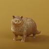 Brass Simulation Orange Fat Cat Figurines,Copper Animals Lucky Cure Pet Cat Statue Sculpture Crafts Collection Desktop Ornament Home Sand Table Bookshelf Decor Accessories Study Paperweight view 4