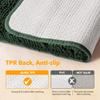 Yeaban Hunter Green Bathroom Rugs  Thick Chenille Bath Mats | Absorbent and Washable Bath Rug Non-Slip, Plush and Soft Rugs for Bathroom Floor, Shower, Sink - 26" x 44" view 3