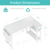 Lufeiya White L Shaped Computer Desk with Power Outlet Shelves, 40 Inch Small Reversible Corner Desk for Small Space Home Office, L-Shaped Desk PC Desks, White view 3