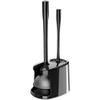 MR.SIGA Toilet Plunger and Bowl Brush with Holder, Heavy Duty Toilet Brush and Plunger Set for Bathroom Cleaning, Black, 1 Set view 1