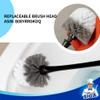 MR.SIGA Toilet Plunger and Bowl Brush with Holder, Heavy Duty Toilet Brush and Plunger Set for Bathroom Cleaning, Black, 1 Set view 4