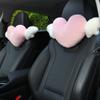 2 Pack Heart Shaped Cute Car Headrest Pillow with Angel Wings - Comfortable Soft Head Rest Cushion Kawaii Car Accessories Neck Pillow for Driving Travelling Office Home Decor - Pink Love Heart view 1