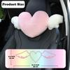 2 Pack Heart Shaped Cute Car Headrest Pillow with Angel Wings - Comfortable Soft Head Rest Cushion Kawaii Car Accessories Neck Pillow for Driving Travelling Office Home Decor - Pink Love Heart view 2
