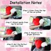 2 Pack Heart Shaped Cute Car Headrest Pillow with Angel Wings - Comfortable Soft Head Rest Cushion Kawaii Car Accessories Neck Pillow for Driving Travelling Office Home Decor - Pink Love Heart view 4