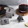 Stainless Steel Table Signs Stackable, Tent Style Table Cards 5x4x3.5cm, 1-100 Table Number Double-Side For Weddings Birthday Party Supplies, Convenient To Clean ( Color : 1 to 50 , Size : 5x4cm ) view 3