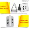 Stainless Steel Table Signs Stackable, Tent Style Table Cards 5x4x3.5cm, 1-100 Table Number Double-Side For Weddings Birthday Party Supplies, Convenient To Clean ( Color : 1 to 50 , Size : 5x4cm ) view 4