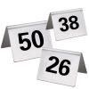 SAGIDAR Digital Sign Seat Card 1-100 Number, Stainless Steel Table Numbers for Weddings Receptions, 5x4x3.5cm, Metal Table Card Tent Style Stackable, Easy Seating (Color : 1 to 100, Size : 5x4cm) view 1