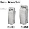 SAGIDAR Digital Sign Seat Card 1-100 Number, Stainless Steel Table Numbers for Weddings Receptions, 5x4x3.5cm, Metal Table Card Tent Style Stackable, Easy Seating (Color : 1 to 100, Size : 5x4cm) view 3