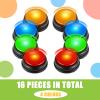 Deekin 16 Pcs Trivia Game Buzzers Bulk Answer Button with Sound and Light Family Games Buzzer for Classroom Teacher Supplies Back to School Team Game Show and Trivia Nights view 2