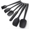 Beereraver Silicone Spatula Set Kitchen Utensils for Baking Cooking Mixing Heat Resistant Non Stick Cookware Set of 6 view 1