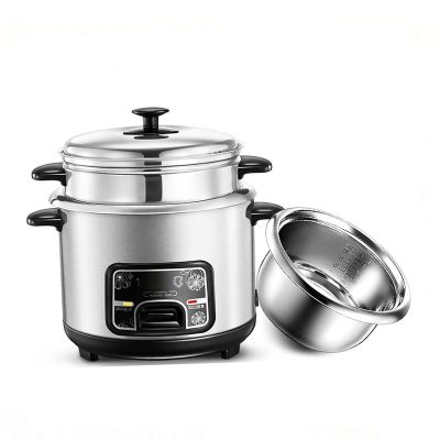 Rice Cooker With Steamer Basket, (2-6L) Portable Rice Cooker, Stainless Steel Inner Pot, With Steamer,Warm Functions, For 1-11 People (Size : 3L)
