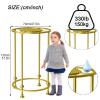 SPTZQURY Round Garment Rack, Floor Standing Iron clothes Hanging Rack with Topper, Suitable for Large Shopping Malls Retail, Clothes Boutique Display Laundry Rooms Multi-Purpose Hanging (GOLD) view 2