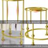 SPTZQURY Round Garment Rack, Floor Standing Iron clothes Hanging Rack with Topper, Suitable for Large Shopping Malls Retail, Clothes Boutique Display Laundry Rooms Multi-Purpose Hanging (GOLD) view 4