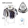 SPTZQURY Round Garment Rack, Floor Standing Iron clothes Hanging Rack with Topper, Suitable for Large Shopping Malls Retail, Clothes Boutique Display Laundry Rooms Multi-Purpose Hanging (WHITE) view 2