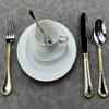 Premium Silverware Set for 18 Family Dinnerware Set, Flatware Set Silver Tableware Set w/Gold Accents, 72 Piece Eating Utensil for Home Restaurant Hotel Apartment Mirror Polished view 2