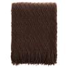 BATTILO HOME Dark Brown Throw Blanket for Couch, Boho Throw Blanket for Home Decor, Decorative Chocolate Knit Throw Blankets for Chair Sofa, Bed, 50"x60" view 1