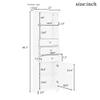 JIVOIT Bathroom Storage Cabinet, 68.30" H Tall Wood Storage Cabinet with 3 Drawers and Adjustable Shelves, Modern Linen Tower for Bathroom(White 2) view 2