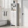 JIVOIT Bathroom Storage Cabinet, 68.30" H Tall Wood Storage Cabinet with 3 Drawers and Adjustable Shelves, Modern Linen Tower for Bathroom(White 2) view 3