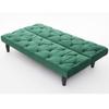 Anwickmak Sofa Converts into Sofa Bed 66" Velvet Sofa Bed Suitable for Family Living Room, Apartment, Bedroom for Boys Girls Teens for Bedroom,Green view 3