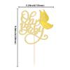 1 Pack Butterfly Oh Baby Cake Topper Gold Glitter Baby Shower Butterfly Cake Pick Decorations for Gender Reveal Baby Shower Kids Girls Birthday Party Supplies view 2
