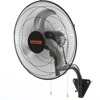 VEVOR 18 inch Wall Mount Fan Oscillating, 3-speed High Velocity Max. 4000 CFM Industrial Wall Fan for Indoor, Commercial, Residential, Warehouse, Greenhouse, Workshop, Basement, Black, ETL Listed