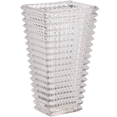 MCMCNCUIU Crystal Glass Vase, Large Crystal Vases for Flowers, Large Flower Vase, Clear Modern Vases for Living Room, Bedroom, Kitchen, Dining Table, Mantle, Wedding, 11 Inches