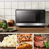 Digital Microwave Oven with Turntable Push-Button Door, Child Safety Lock, 1000W, 1.1cu.ft, Black & Stainless Steel, 1.1 Cu.ft view 4