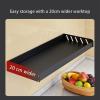 Aluminum Wall Mounted, Bathroom partitions, Large storage, Water and moisture resistant and rust resistant, Space saving, For bathrooms, kitchens, Space Aluminum Shower Shelf ( Color : Black with hook view 3