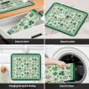 St. Patrick's Day Dish Drying Mat for Kitchen Counter, Farmhouse Country Shamrock Plaid Absorbent Reversible Dish Drainer Rack Mats for Coffee Bar Mats 18''x24'' 2 PCS view 4
