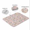 Spring Dish Drying Mat for Kitchen Counter, Flower Easter Bunny Daisy Florals Pink Herb Plant Absorbent Reversible Dish Drainer Rack Mats for Coffee Bar Mats 18''x24'' 2 PCS view 2