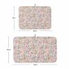 Spring Dish Drying Mat for Kitchen Counter, Flower Easter Bunny Daisy Florals Pink Herb Plant Absorbent Reversible Dish Drainer Rack Mats for Coffee Bar Mats 18''x24'' 2 PCS view 3