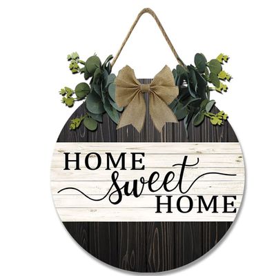 Lefangovs Wooden Home Sweet Home Sign 12in Vintage Kitchen, Porch, Patio, Wreath, Farmhouse, Porch,Front Door Decor
