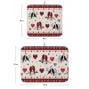 Valentine's Day Dish Drying Mat for Kitchen Counter, Burlap Love-Bird Red Black Plaid Absorbent Reversible Dish Drainer Rack Mats for Coffee Bar Mats 16''x18'' 1 PCS view 3