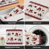 Valentine's Day Dish Drying Mat for Kitchen Counter, Burlap Love-Bird Red Black Plaid Absorbent Reversible Dish Drainer Rack Mats for Coffee Bar Mats 16''x18'' 1 PCS view 4