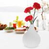 Firlar Ceramic Vase Home Room Table Desktop Vase for Flower Arrangement Individual Wedding Table Decoration Living Room Table Home Decor Wedding Decorations(10.8 * 9.8 * 2-White) view 3