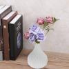 Firlar Ceramic Vase Home Room Table Desktop Vase for Flower Arrangement Individual Wedding Table Decoration Living Room Table Home Decor Wedding Decorations(10.8 * 9.8 * 2-White) view 4