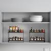 NERDOH Dish Drainer 2 Tier Free Standing Spice Rack Shelf Kitchen & Pantry Organiser Modern Design Countertop Spice Storage for Spices and Condiments, Spice Jars, Iron Material and Painted Kitchen view 2