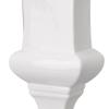 Benjara 14 Inch Decorative Ceramic Vase, Artistic Turned Urn, White and Gold Rim view 2