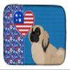 Caroline's Treasures WDK5259DDM Cream Pekingese USA American Dish Drying Mat Absorbent Dish Drying Mat Pad for Kitchen Counter Dish Drainer Mat for Countertop, 14 x 21", Multicolor view 1